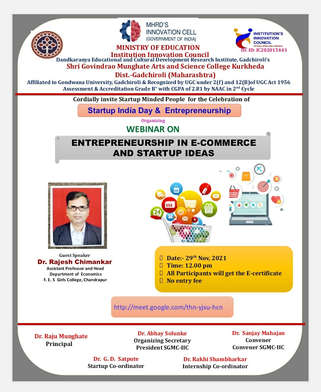 29-11-2021 Webinar Entrepreneurship in E-Commerce and Startup Ideas
